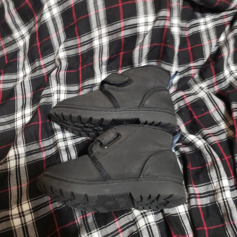 Boys Shearling Style Boot Gray Faux Suede Toddler Size 7 Cat & Jack